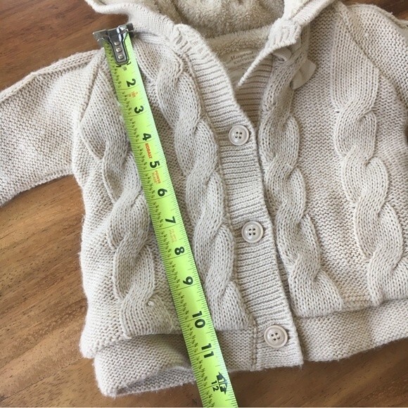 Mayoral Sweater, Sherpa Lined Knit Button Up, 9‎ M - Picture 6 of 8